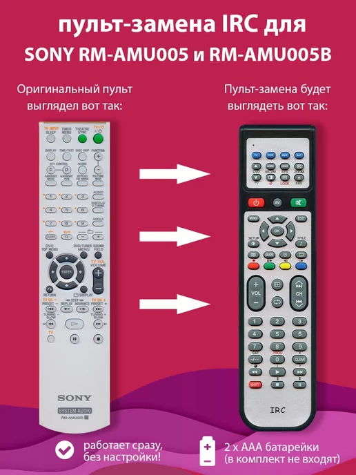 SONY RMAMU005 RMAMU005B