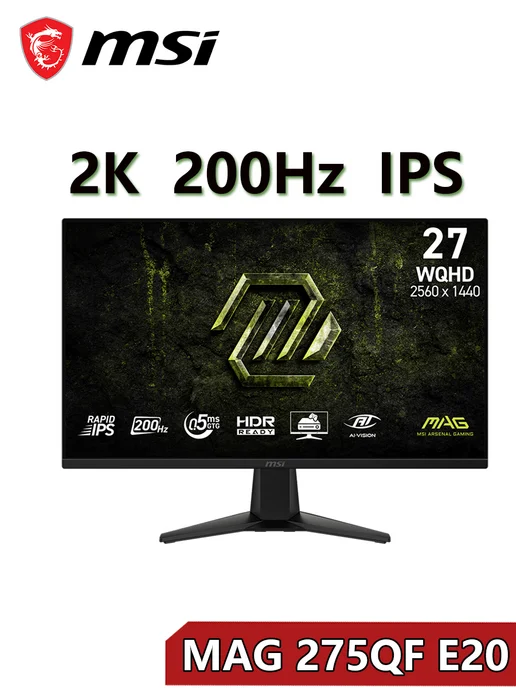 MAG 275QF E20 2560x1440 200 0.5Ms 27 200Hz 2K